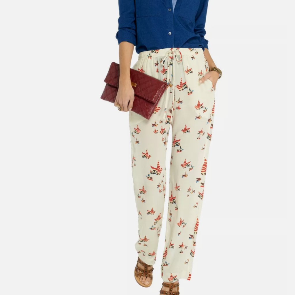 Isabel Marant Etoile "Madjo"Silk Drawstring Pants Sz 36
